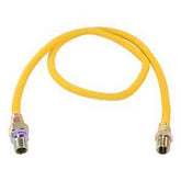 Eastman 10YE50V048B Gas Connector, 3/8 x 1/2 in, FIP x MIP, Stainless Steel, Epoxy-Coated, 48 in L, 3/8 in OD